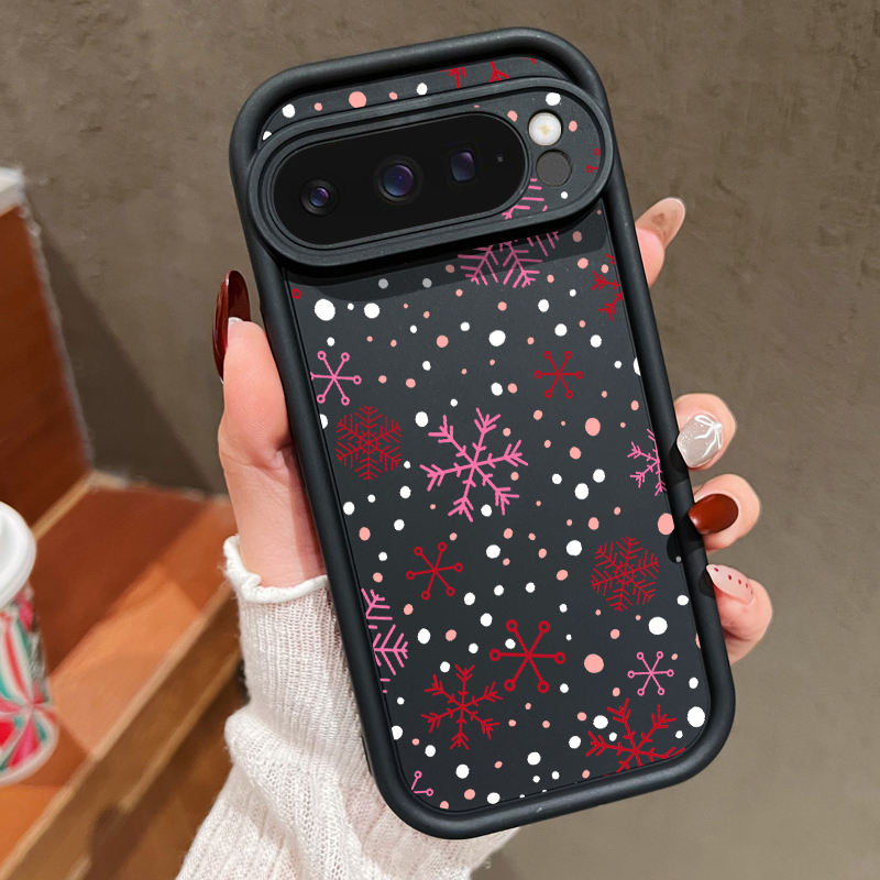Google Pixel 9 - Christmas Snowflake Pattern Soft Case For